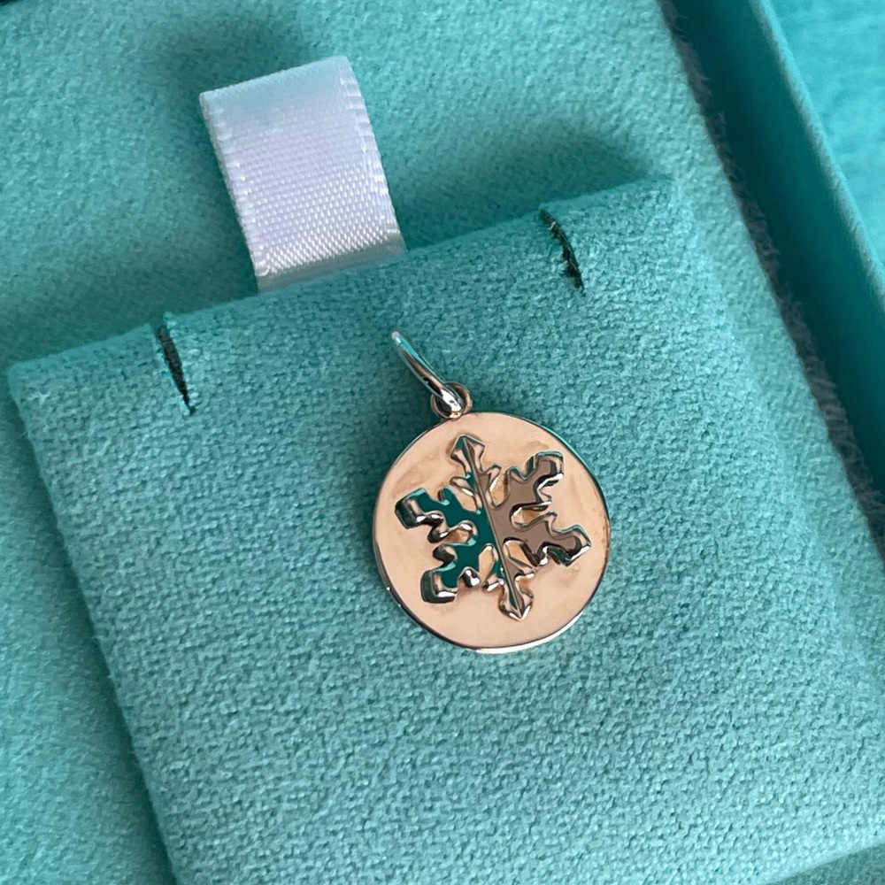 Tiffany & Co snowflake disc charm‎